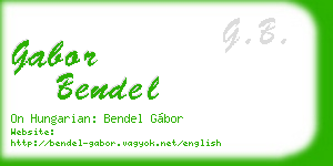 gabor bendel business card